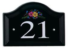 Ceramic house number sign