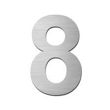 Stainless steel house number 8