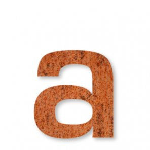 Corten Steel letter a which has a thickness of 2mm