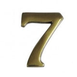Antique brass house number 7