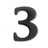 Iron house number 3 black