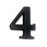 Iron house number 4 black
