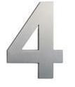 A stainless steel house number 4 which is 150mm high