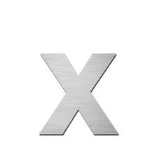 Stainless steel letter x in lower case
