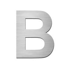 Stainless steel letter B in upper case