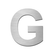 Stainless steel letter G in upper case
