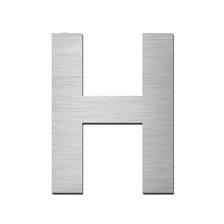 Stainless steel letter H in upper case